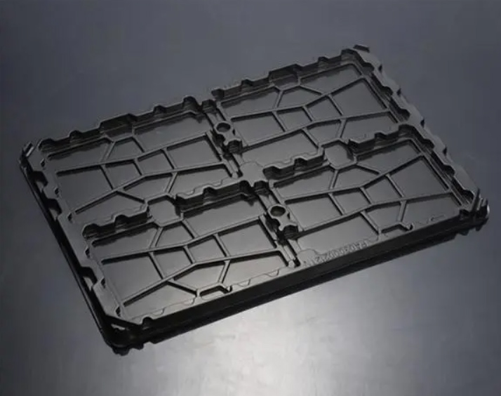 Detailed view of motorcycle pallet rack storage liner