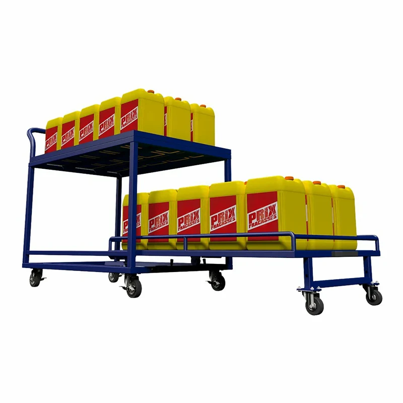 Are 2 tier utility carts with pull-out shelves better for ergonomic safety?