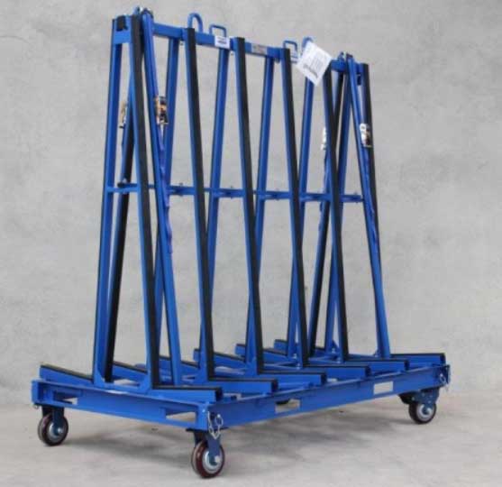 A frame trolley for stone slab and glass