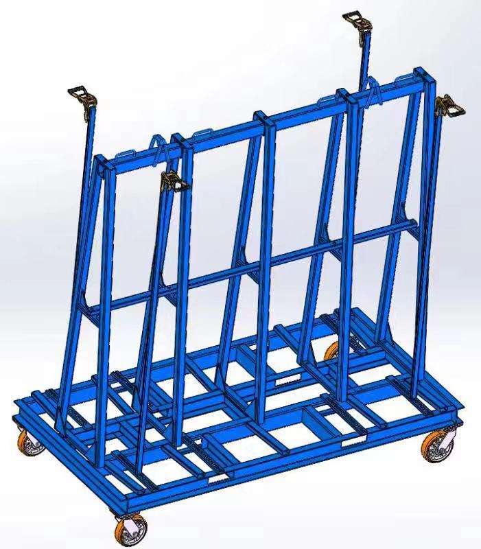 A type Glass pack storage rack for transport in factory