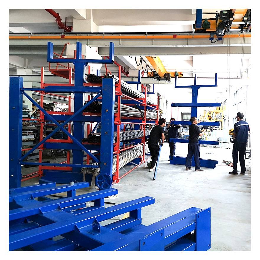 heavy duty shelving pipe storage rack equipment steel square tube storage cantilever shelf roll out racks