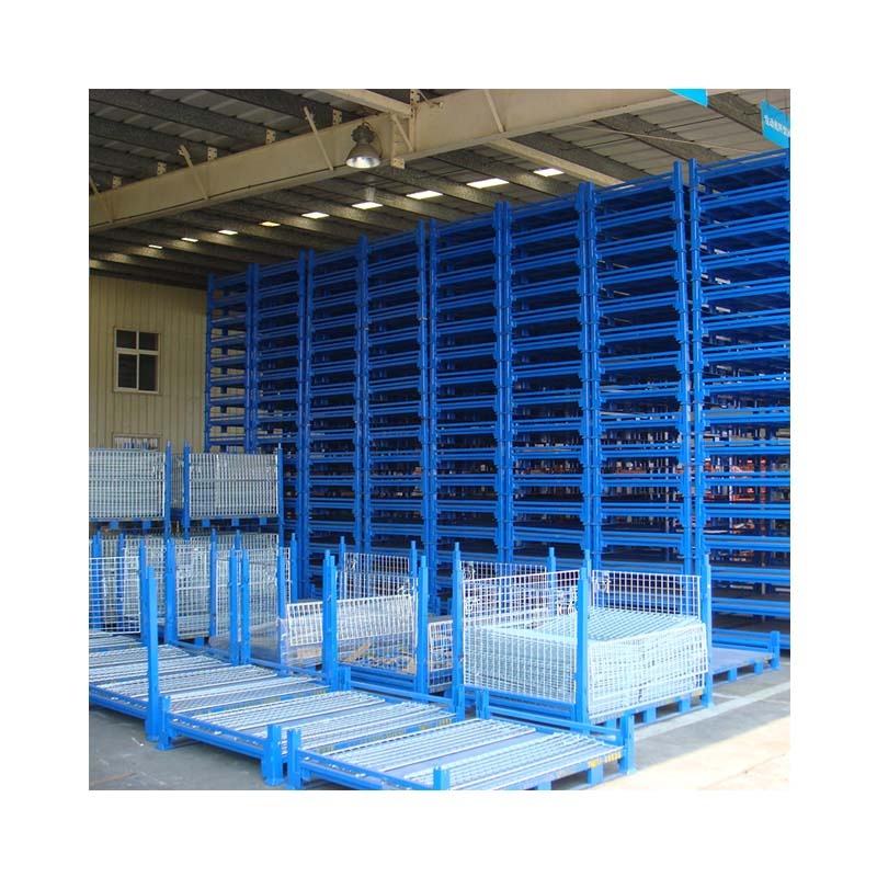 Heavy Duty Steel High Capacity Mesh Box Wire Cage Storage Container For Warehouse Use