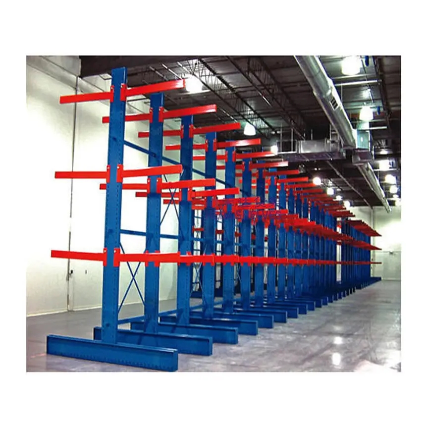 Double side rack Warehouse industrial heavy duty storage metal cantilever racking