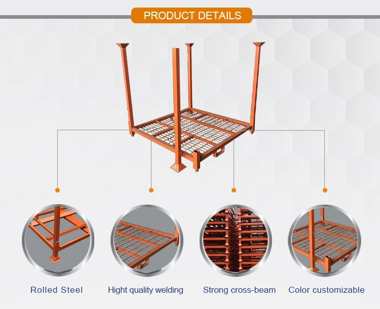 Heavy Duty Industrial galvanized Warehouse Vertical Stackable Metal Steel Storage Post Pallet Racks
