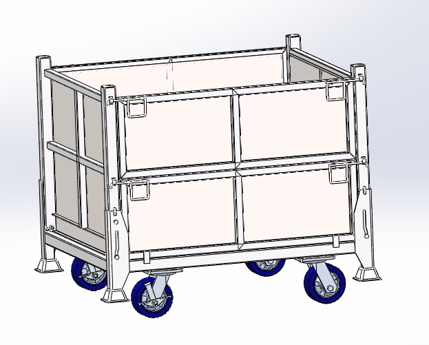 Mybox Modular Metal Pallet Cages: Dynamic Door & Mobility Solutions