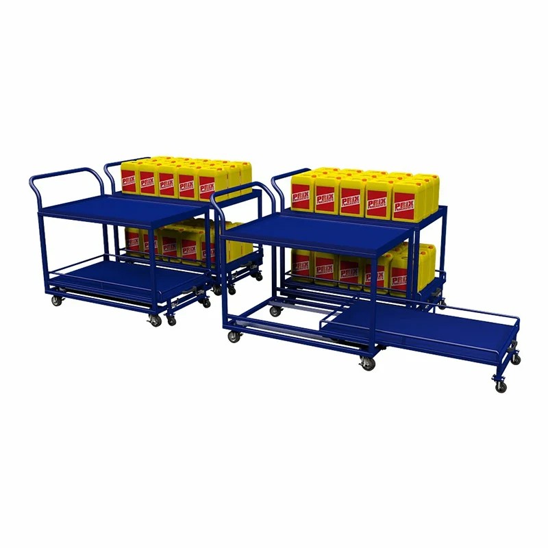 two tier cart on wheels