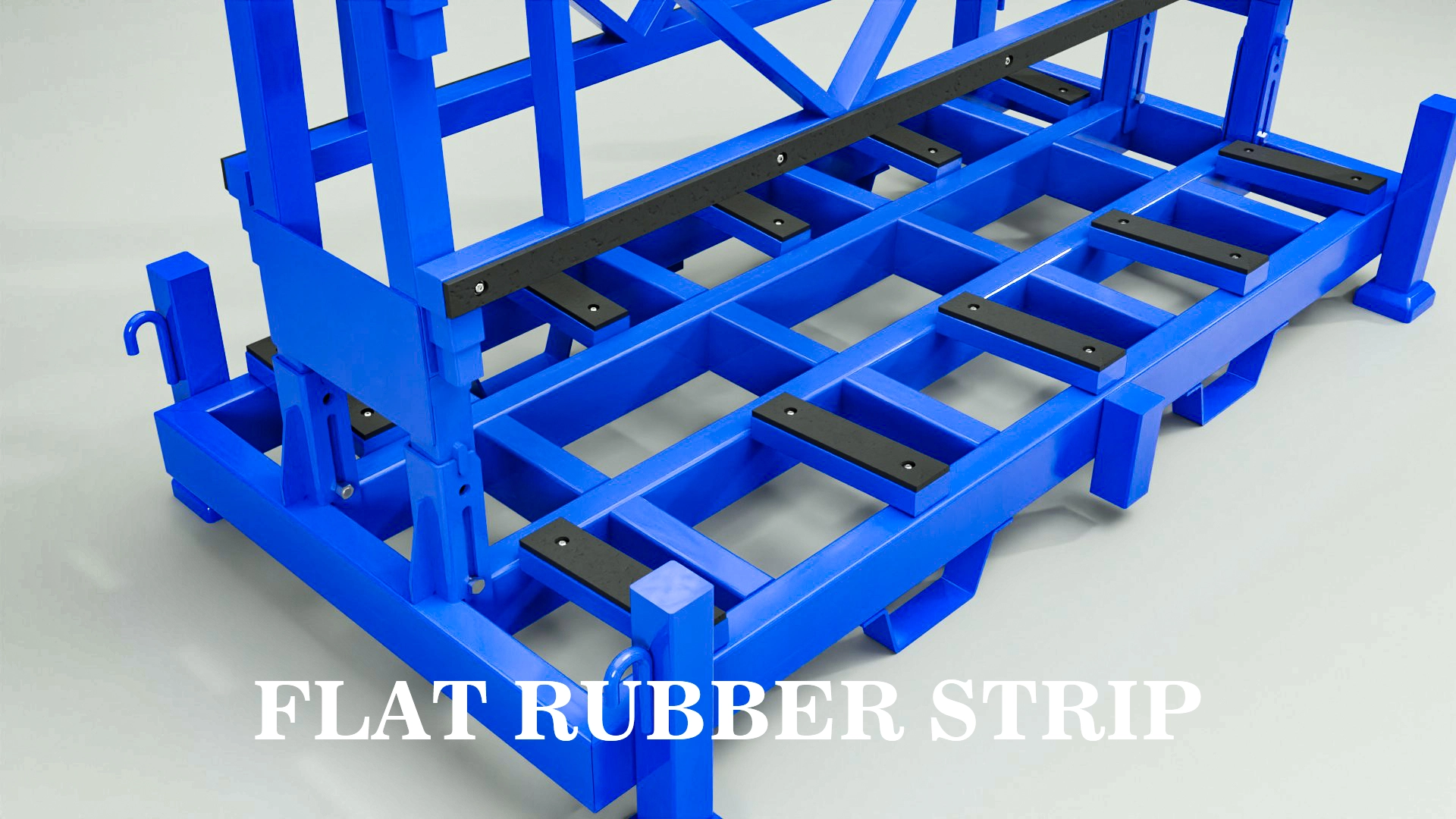 How to secure glass slabs on an A-frame for road transport?