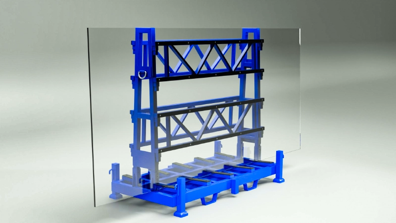 What is the lifespan of a demountable A-frame glass rack?