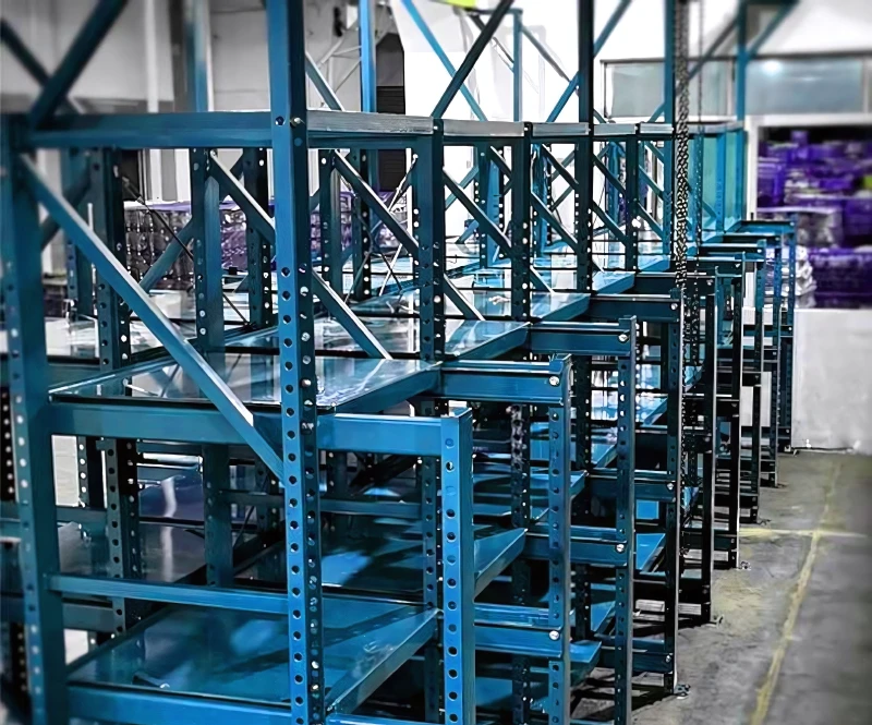 Crane accessible mould storage