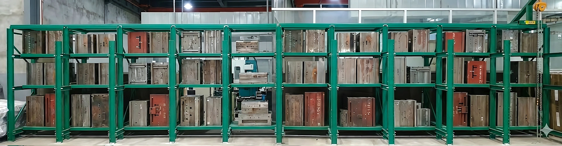 Quick change mould rack