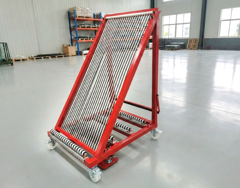Industrial Glass Sorting Rack with PVC coated rods for IGU assembly