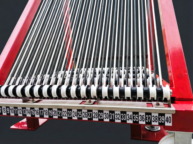 Flat-packed components of a harp rack, demonstrating its knock-down design for cost-effective shipping.