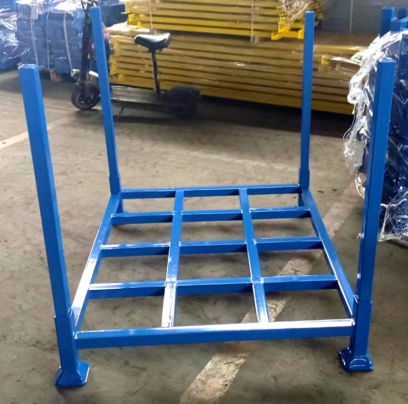 Blue long-span storage rack for elongated materials