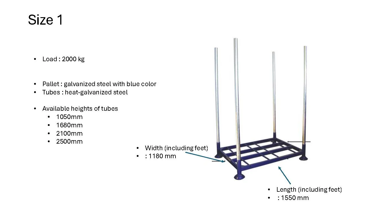 Warehouse application of industrial stacking racks loaded with wrapped products