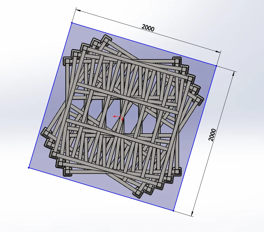 Side elevation of metal stack rack post showing 1,500 mm and 1,655 mm heights