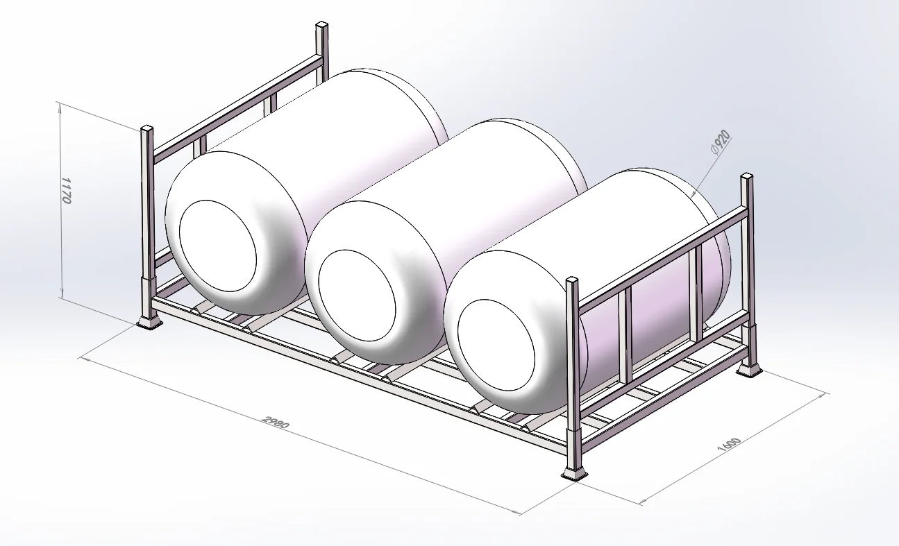 Reinforced corner rack with a box-tube frame for heavy outdoor use