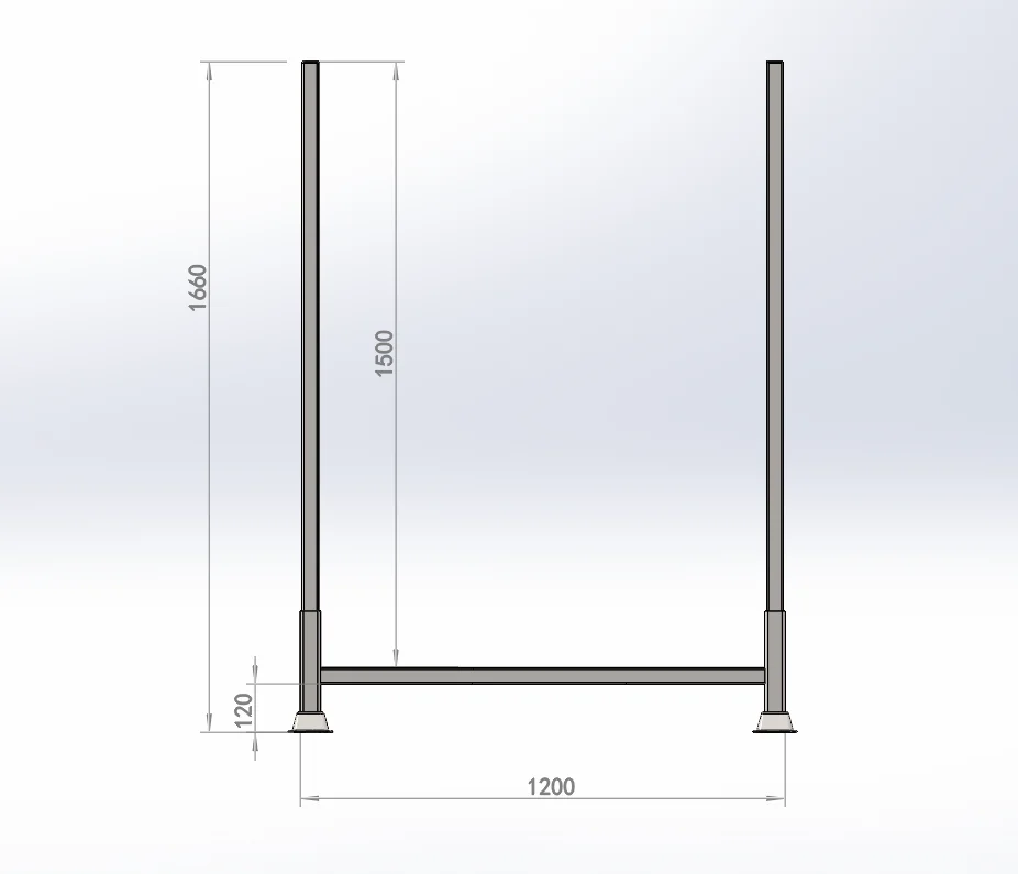 Open warehouse floor converted into a rack-and-stack layout using rows of derack post pallets