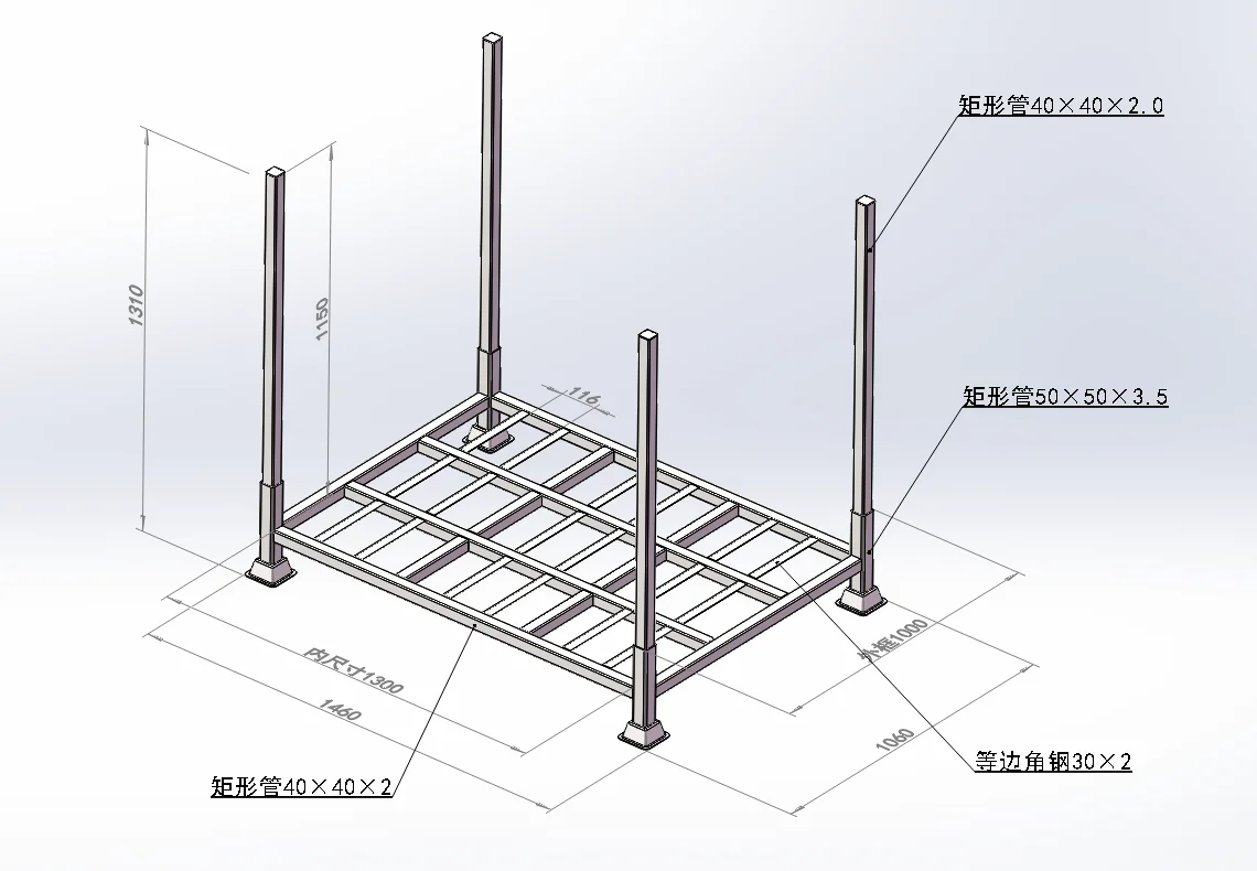 Standard aisle derack rack sized for tight warehouse walkways
