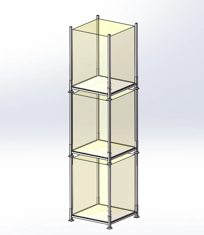 Full-height derack rack rated for the maximum five-high stack