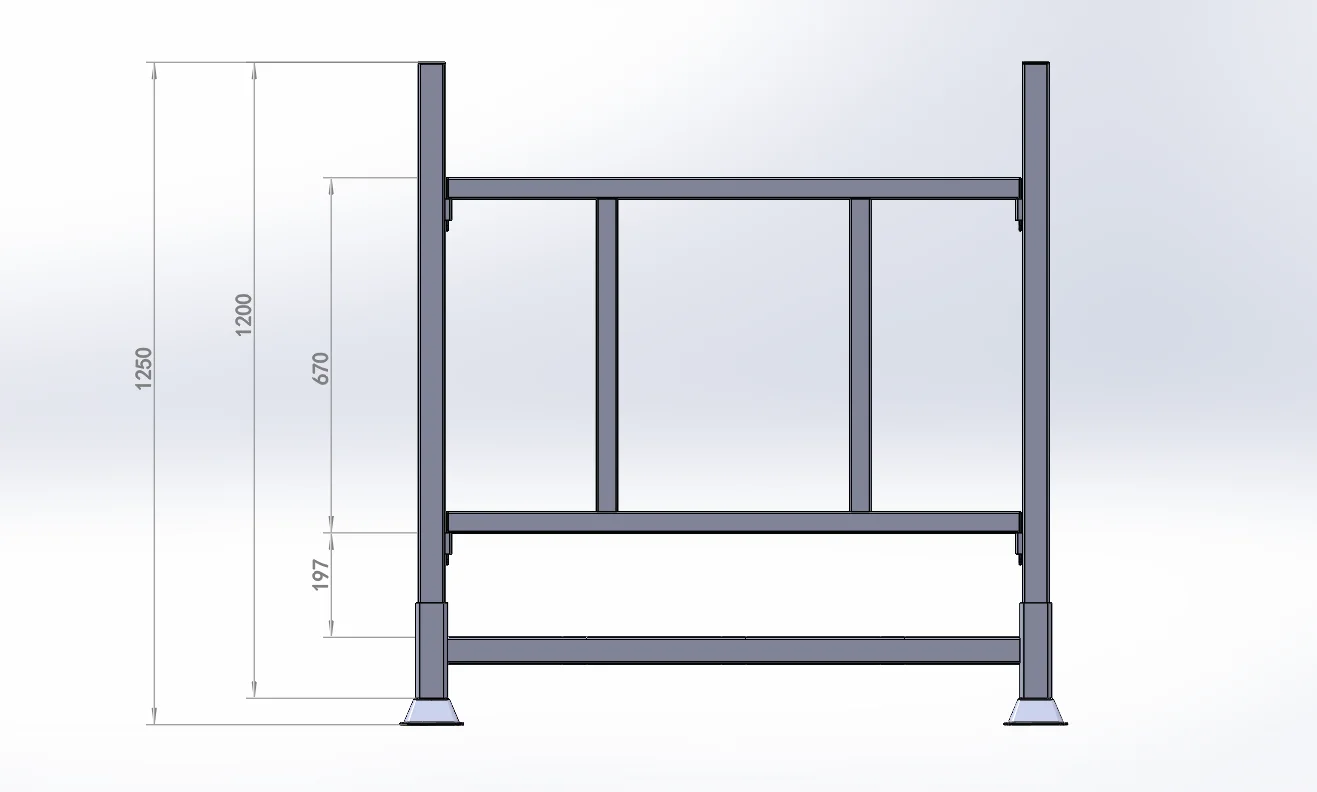 Single bay warehouse stack rack with deck