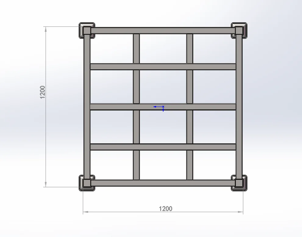Multi-bay stack rack run inside a distribution warehouse