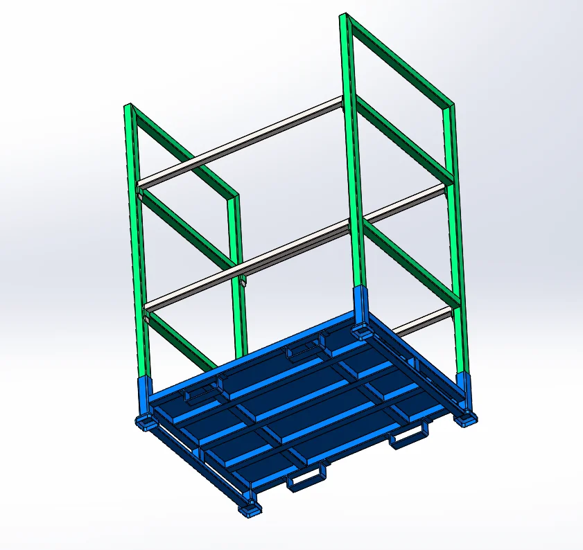 Welded shelf corner and post detail