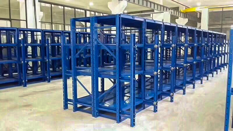Modern warehouse view of mold storage area