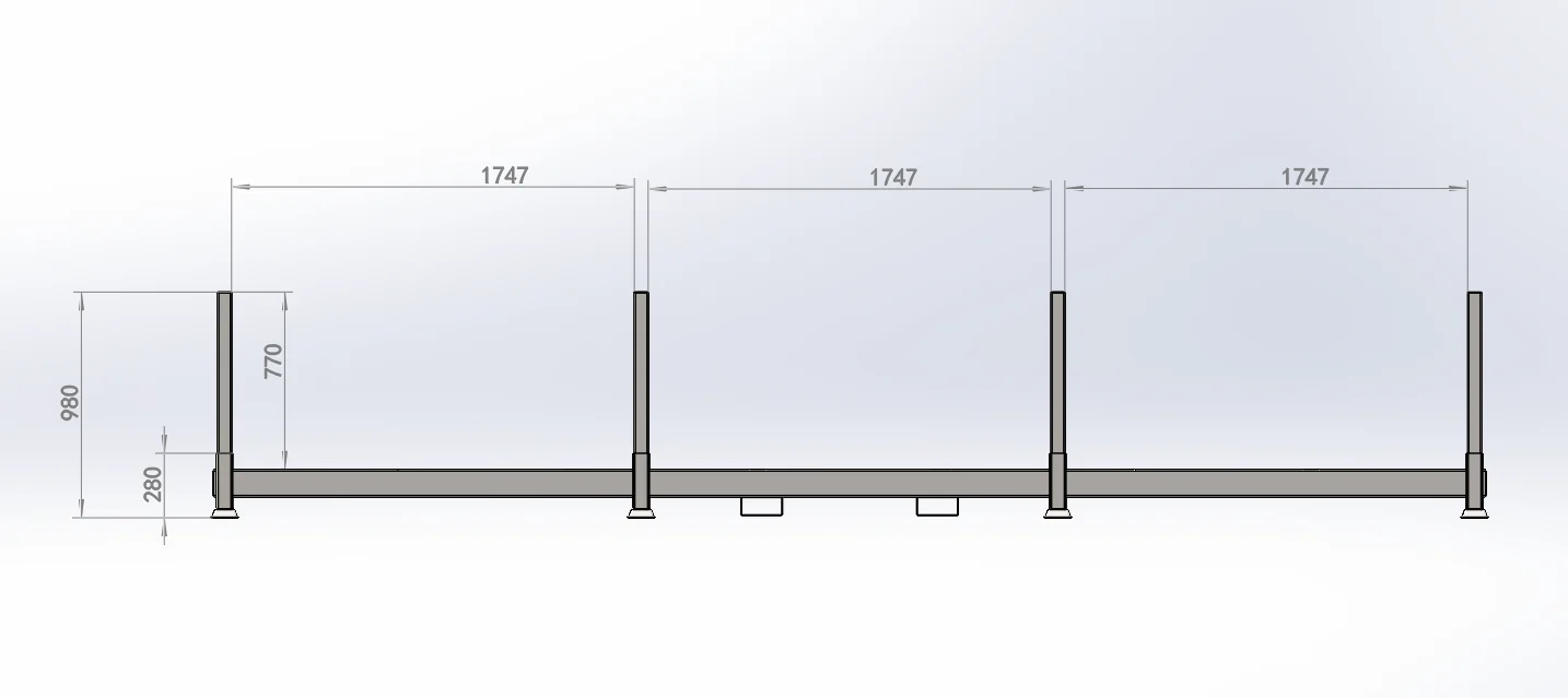 Derack post pallets nested for compact empty return transport