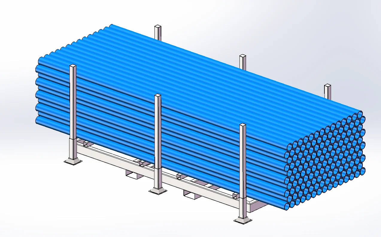 Derack demountable post pallet rack structure showing welded frame, removable posts and base