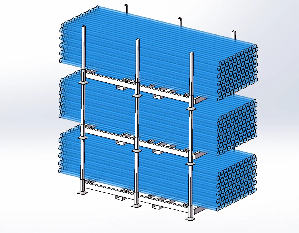 Derack post pallet application or outdoor galvanized view