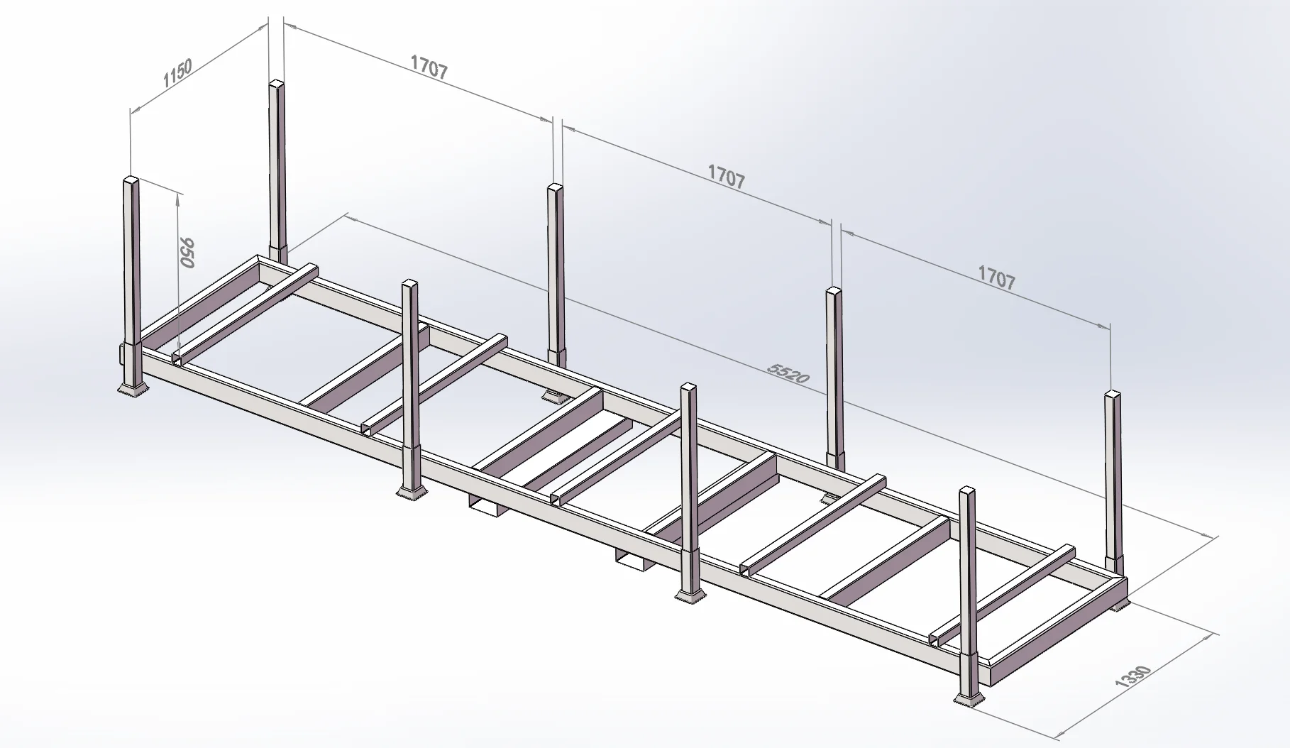 Derack hot-dip galvanized demountable post pallet rack used in a cold-store and food-grade storage setting