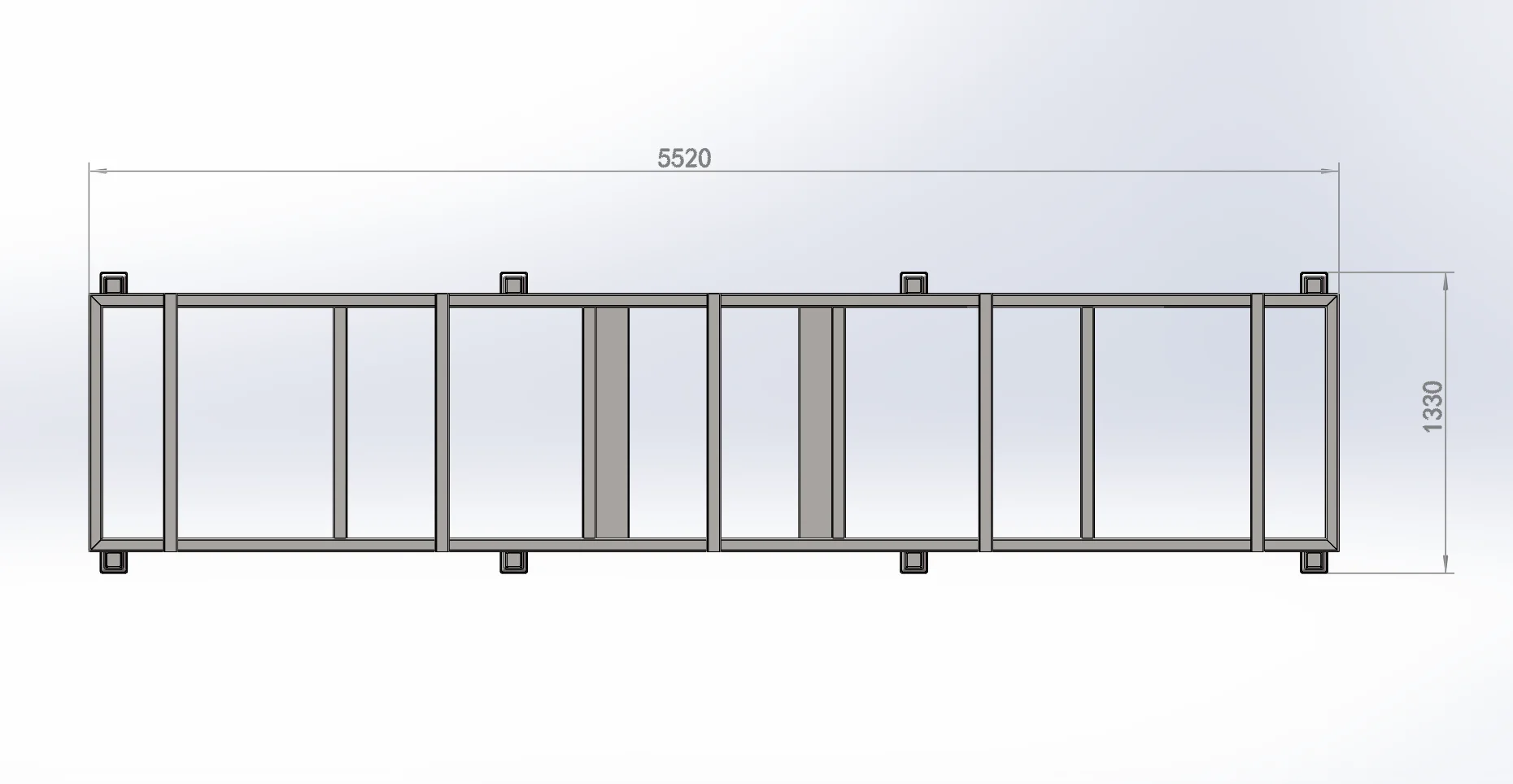 Derack galvanized rack being pressure-washed, showing the open grid base draining cleanly