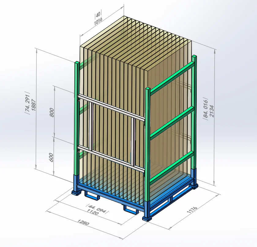 Open structure for long cargo