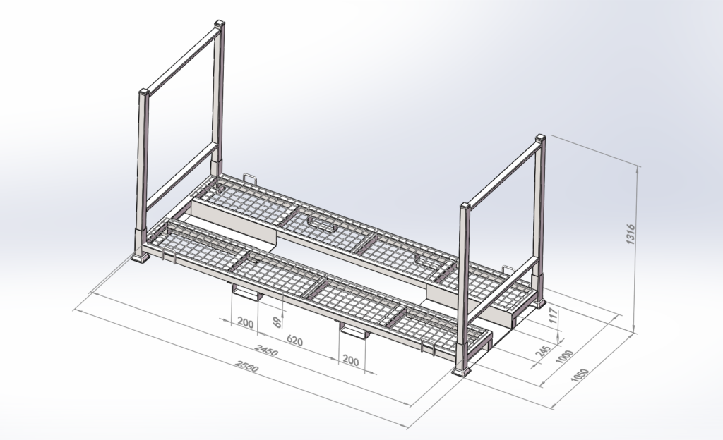 Storage Racking For Engineering Materials Motorcycle Pallet Rack for Road Glide Container Shipping – Steel Pallet