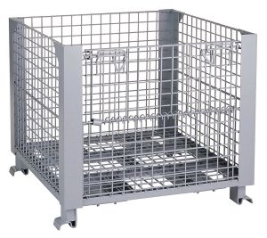 Warehouse Storage Foldable Galvanized Powder Coated Steel Wire Mesh Forklift Safety Cage