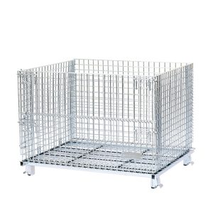Industrial Steel Crate Pallet stackable storage wire mesh containers
