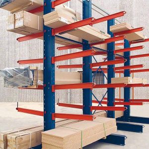 Double side arm heavy duty cantilever steel industrial pipe shelving rack