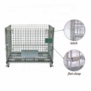 Stackable Collapsible Metal Steel Wire Mesh Storage Containers