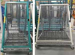 harp rack glass trolley