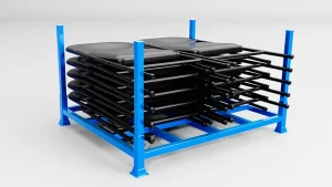 Stackable tire rack dimensions for shipping containers