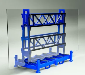 Are foldable glass racks safe for LTL (Less-Than-Truckload) shipping?